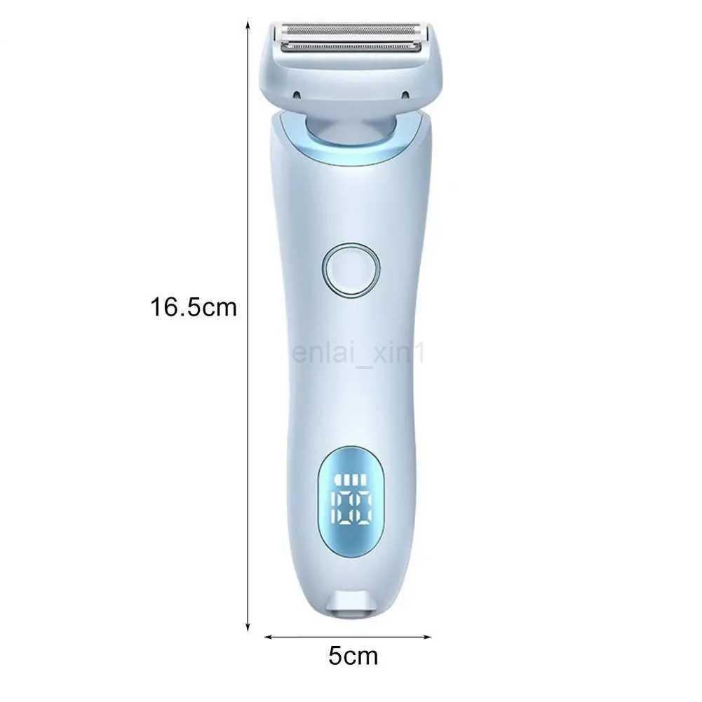 Portable Electric Shaver Dual Head Electric Epilator for Women Usb Rechargeable Hair Removal Tool for Face Body Bikini AreaY240729