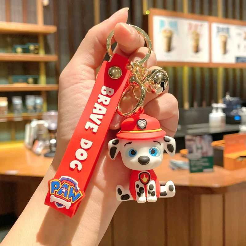 New Animated Cute Puppy Woof Paw Team Keychain Couple Keychain Bag Car Keychain Gift Wholesale patrol dollL240729