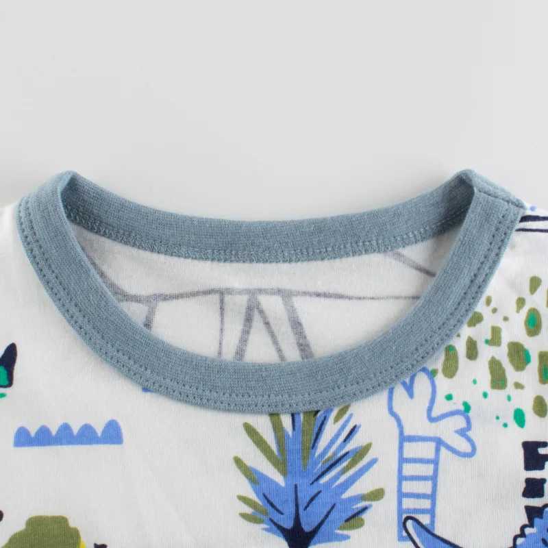 T-shirts 2-8T Summer Dinosaur Boys T Shirt Toddler Kid Boys Clothes Short Sleeve Top Infant Cotton Tshirt Childrens Tee Shirt OutfitL24729