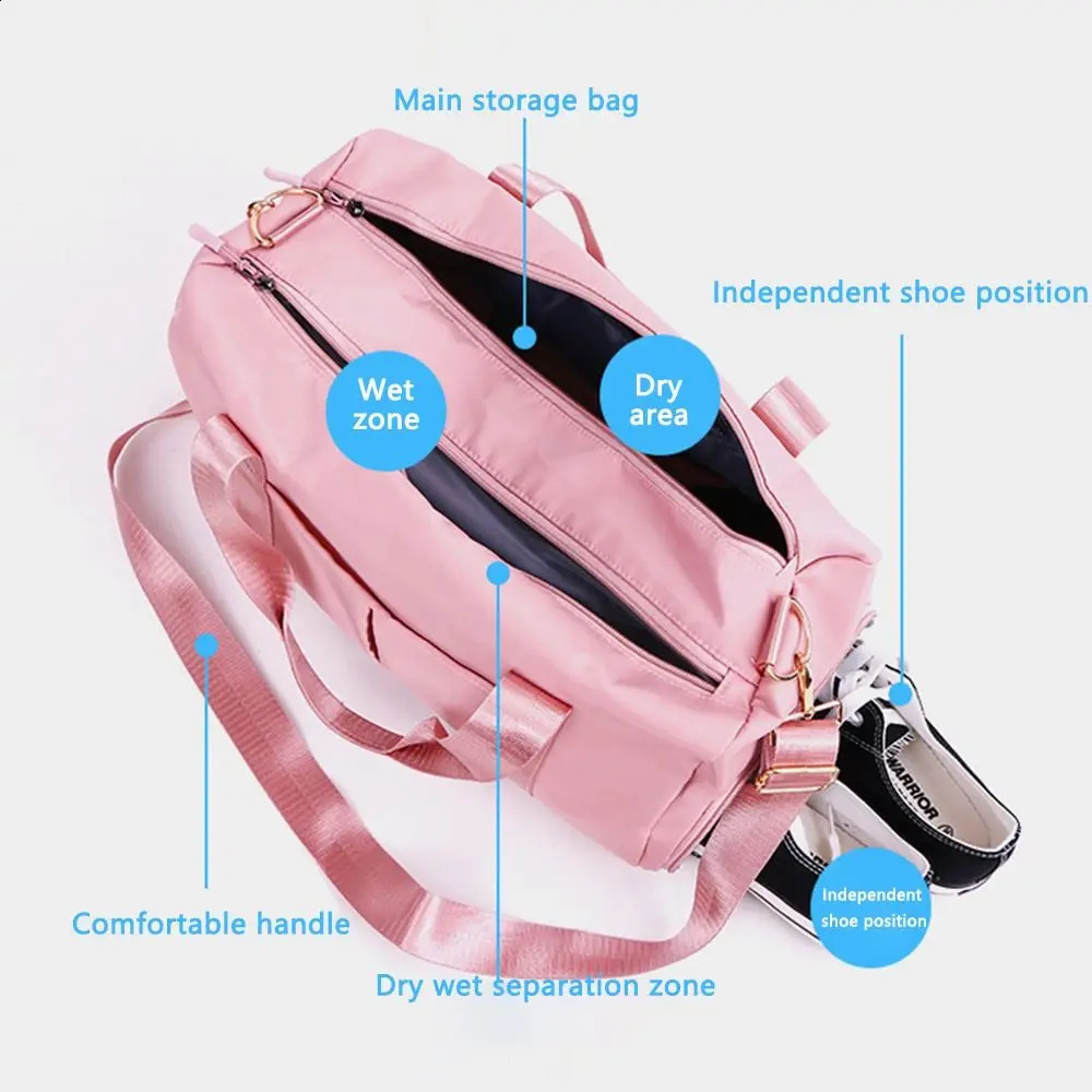Overnight Weekend Gym Yoga Luggage Bags Women Sport Duffle Bag Travel Handbag 250305