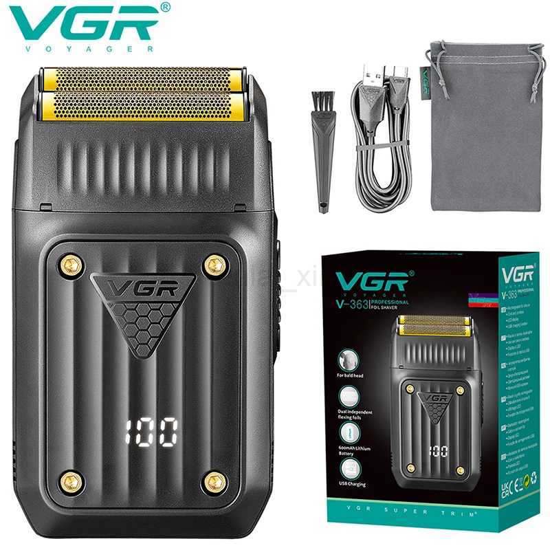 VGR Razor Electric Shaver Professional Hair Trimmer Rechargeable Shaving Portable Beard Trimmer Foil Hair Shaver for Men V-363Y240729