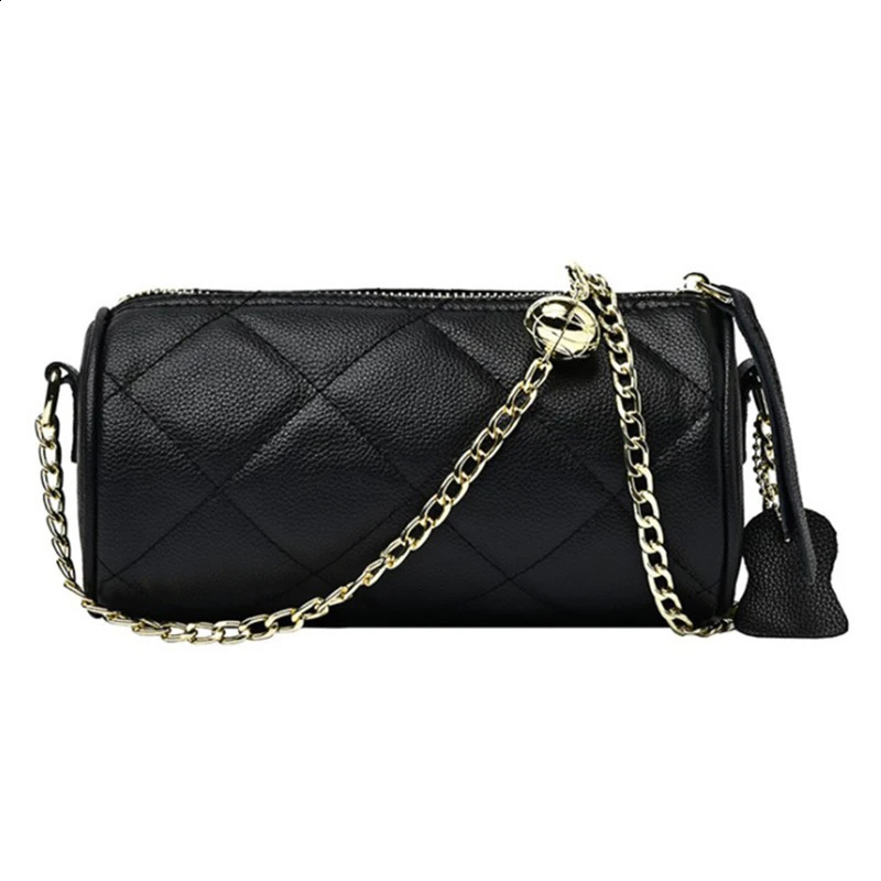 130cm Replacement Bag Strap with Copper Chain Wear Leather Strips High Quality Leather Metal Bag Chain Ladies Shoulder Strap 240729
