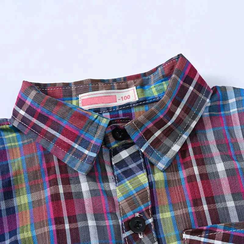 2023 plain weave childrens shirt summer thin short sleeved shirt baby boys shirt cotton casual childrens shirt tee 3-8YW240729