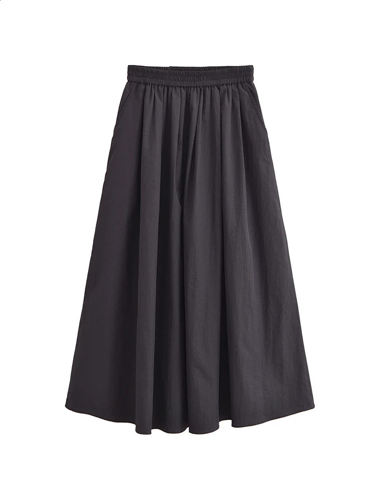 TRAF Women VintageTwo Piece Skirt Set Summer Short Sleeve Shirts Long Casual Matching Suit Outfits 240729