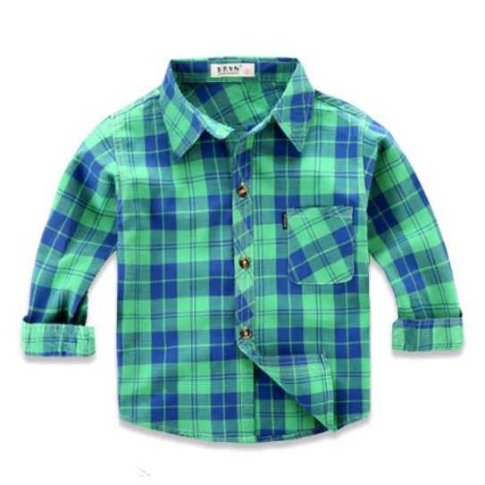 New childrens cotton shirt baby plain striped shirt childrens clothing boys and girls long sleeved summer top 1-10 years oldW240729