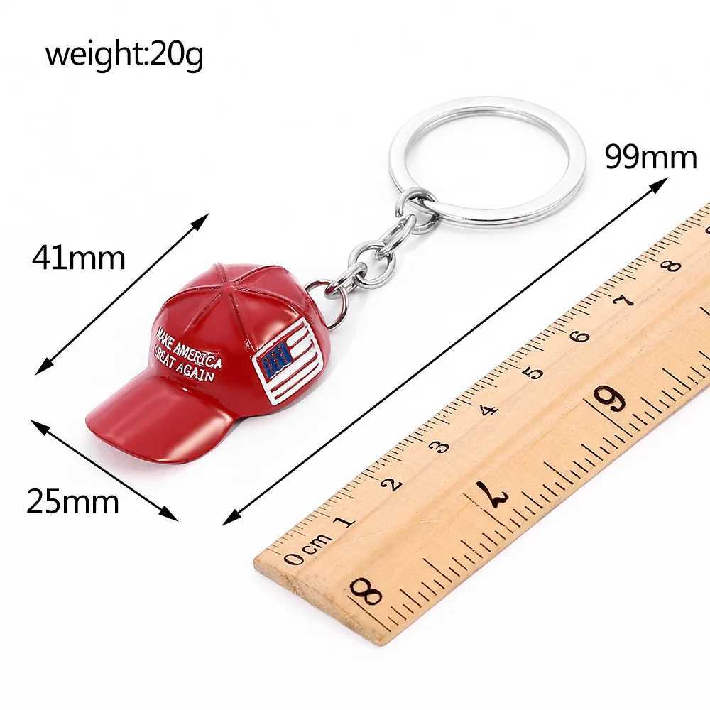 10Pcs Red Hat Trump Keychain MAGA MAKE AMERICA RGEAT AGAIN Key Ring Fashion Nation Key Holder For Men Women Jewelry AccessoriesL240729