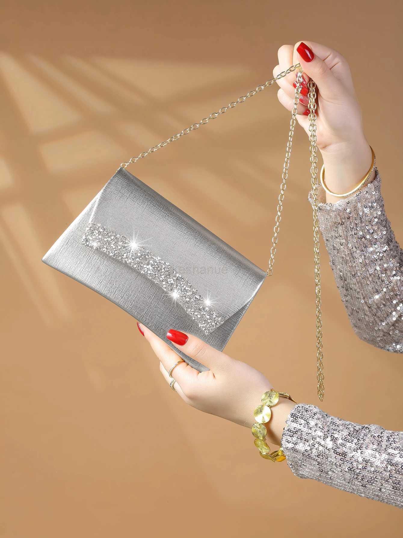 Glamorous Elegant Exquisite Quiet Luxury Sequin Stylish Luxury Shiny Glitter Clutch Bag For Evening Party Evening BagXJ240729