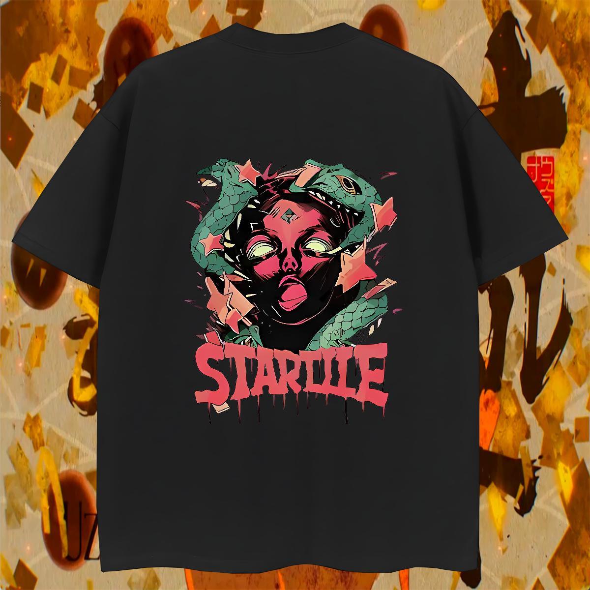 Popular Tshirts 100% Cotton 230g Daily Wear snake Customized Short Sleeve O-Neck Wholesale T-Shirts for Men Tops