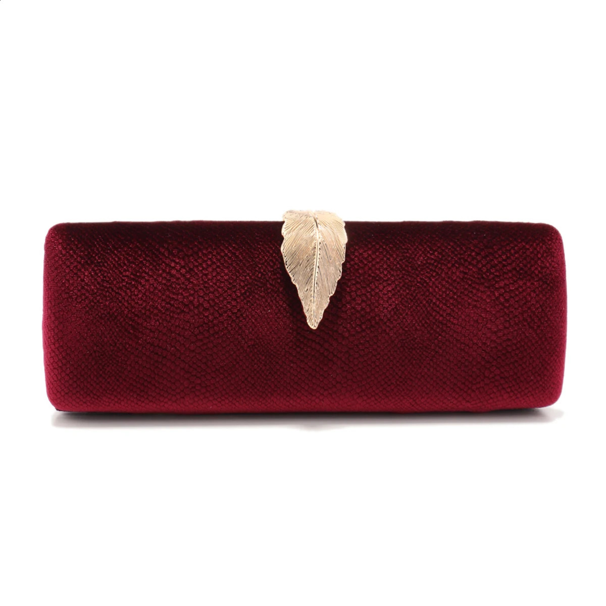 Women Evening Bags Leaf Golden Metal Clutch Fashion Bags Velvet Party Wedding Banquet Dinner Lady Handbags With Chain Glitter L 240729
