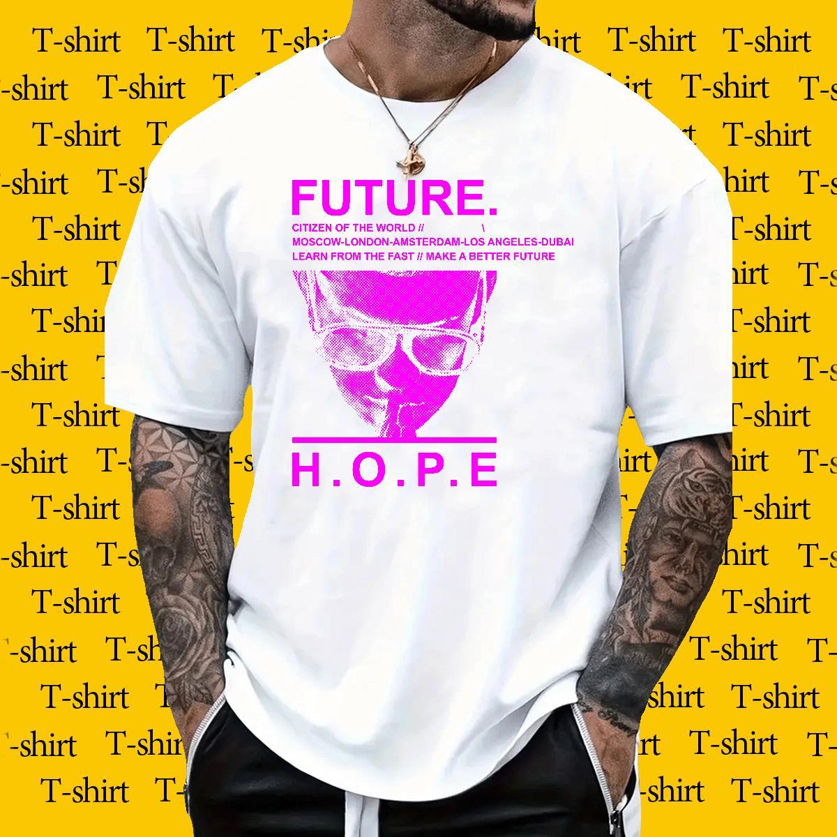 High Quality Mens Tshirts 100% Cotton 230g Outdoor ET Custom Printing Breathable Crew Neck Casual New T-Shirts for Men Clothes