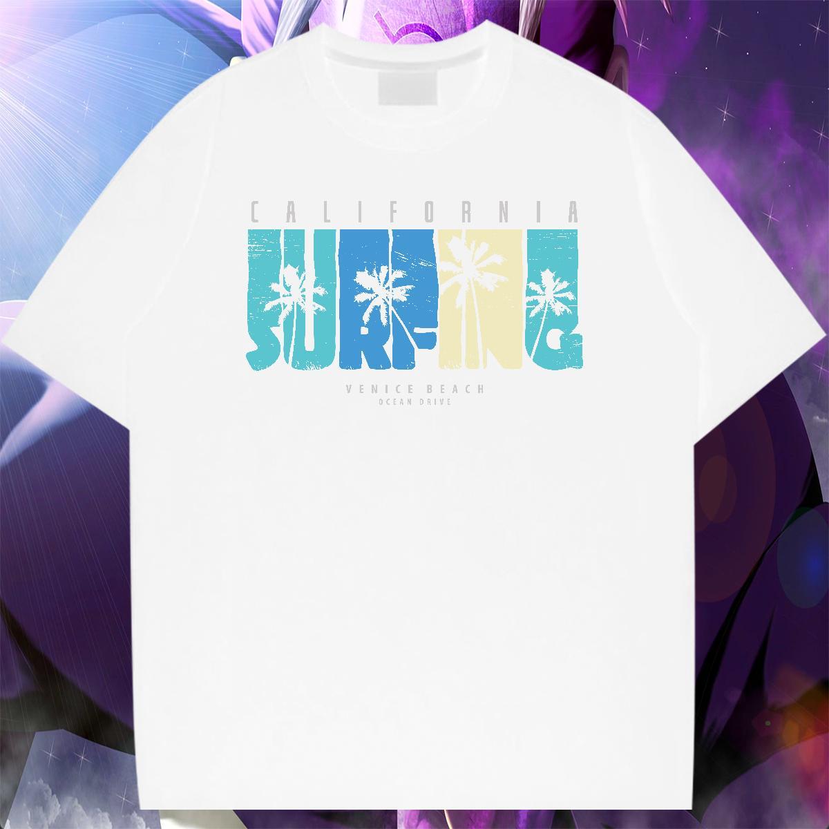 Free Shipping Men Clothes T-Shirt 230g Pure Cotton Casual tree White Plus Size Short Sleeve Soft Classic Casual T Shirt For Man Tops Shirt