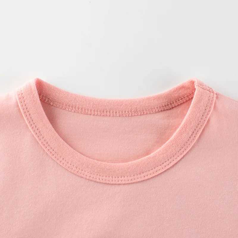 T-shirts 1-9T Rabbit Print Girls T Shirt Summer Infant Tee Top Toddler Kid Tshirt Baby Clothes Short Sleeve Childrens T Shirt Cute OutfitL24729