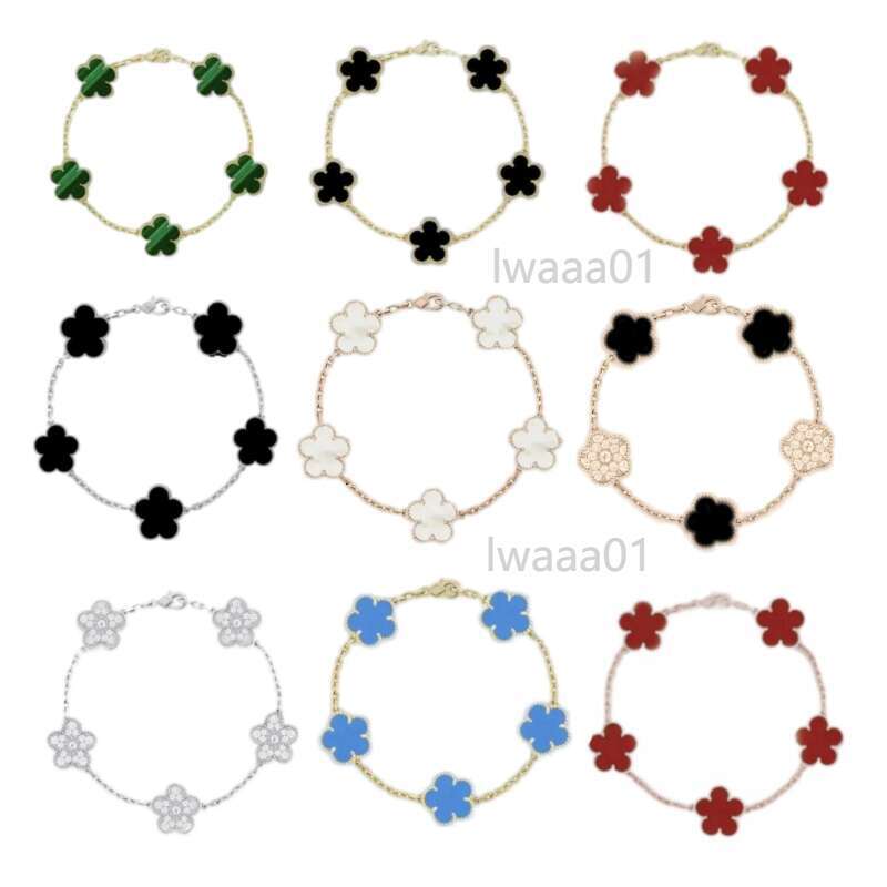 Four leaf clover charm designer bracelets fashion design gold sier bangle designer jewelry for women men chain designer bracelet bangles jewelery gift very nice
