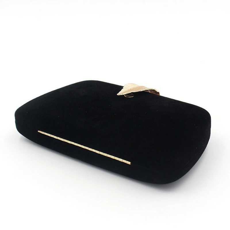 Evening Handbag Chain Clutch Bag Leaf Buckle Dinner Party Prom PurseXJ240729