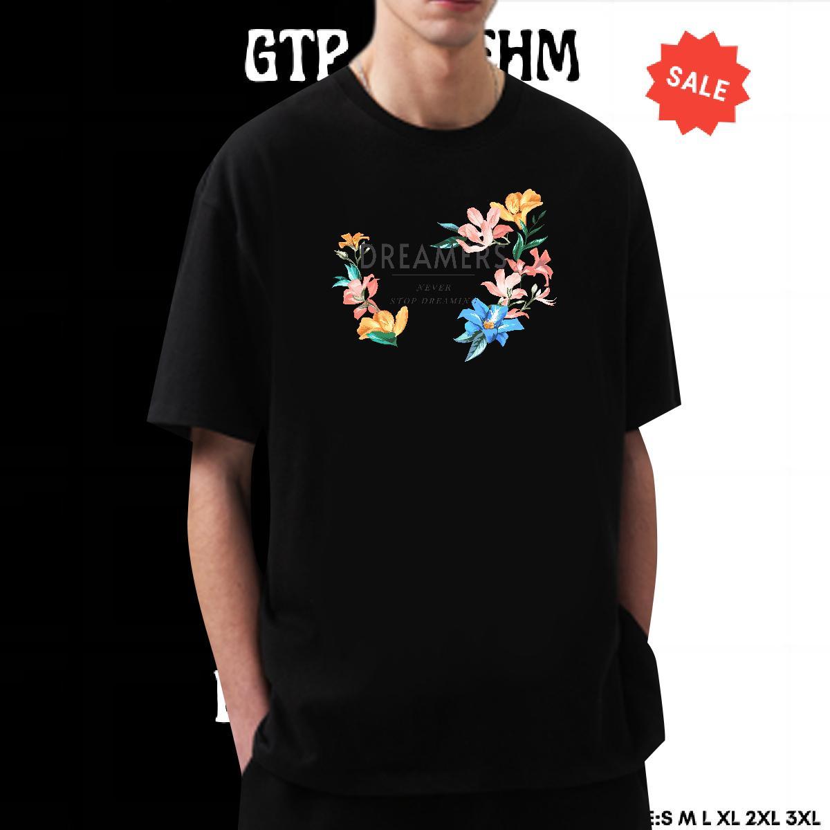 Unisex Tshirts 230g 100% Cotton Street Casual flower Custom Anime Breathable Short Sleeve Casual New Mens T Shirts Tees