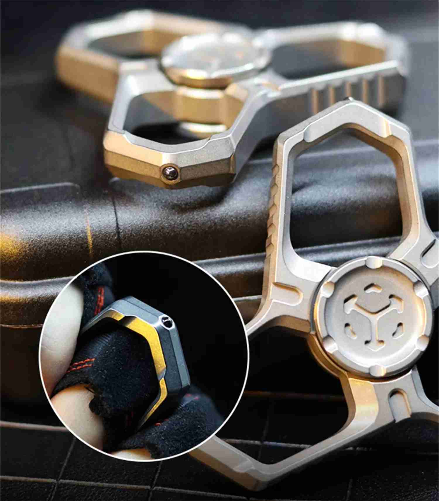 JUZHEN EDC Titanium alloy Fingertip Gyro Decompression Toy Window Breaker Boyfriend GiftM240729