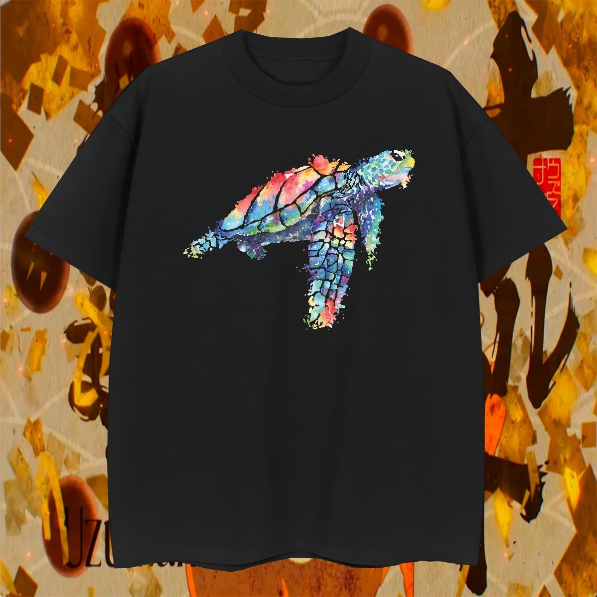 High Quality Tshirt for Man Woman 100% Cotton 230g Street tortoise DIY Printed Short Sleeve O-Neck Factory Direct Man T Shirts Clothings