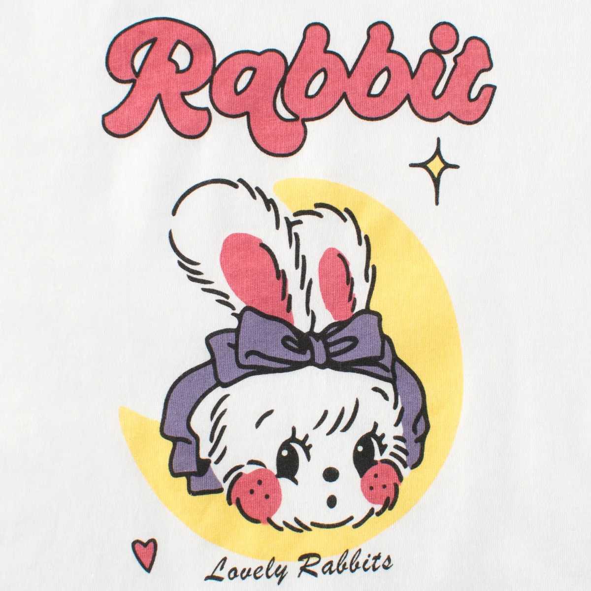 T-shirts 1-9T Infant Summer T Shirt Rabbit Print Cotton Girls Tshirt Toddler Kid Basic Top Baby Clothes Short Sleeve Tee OutfitL24729