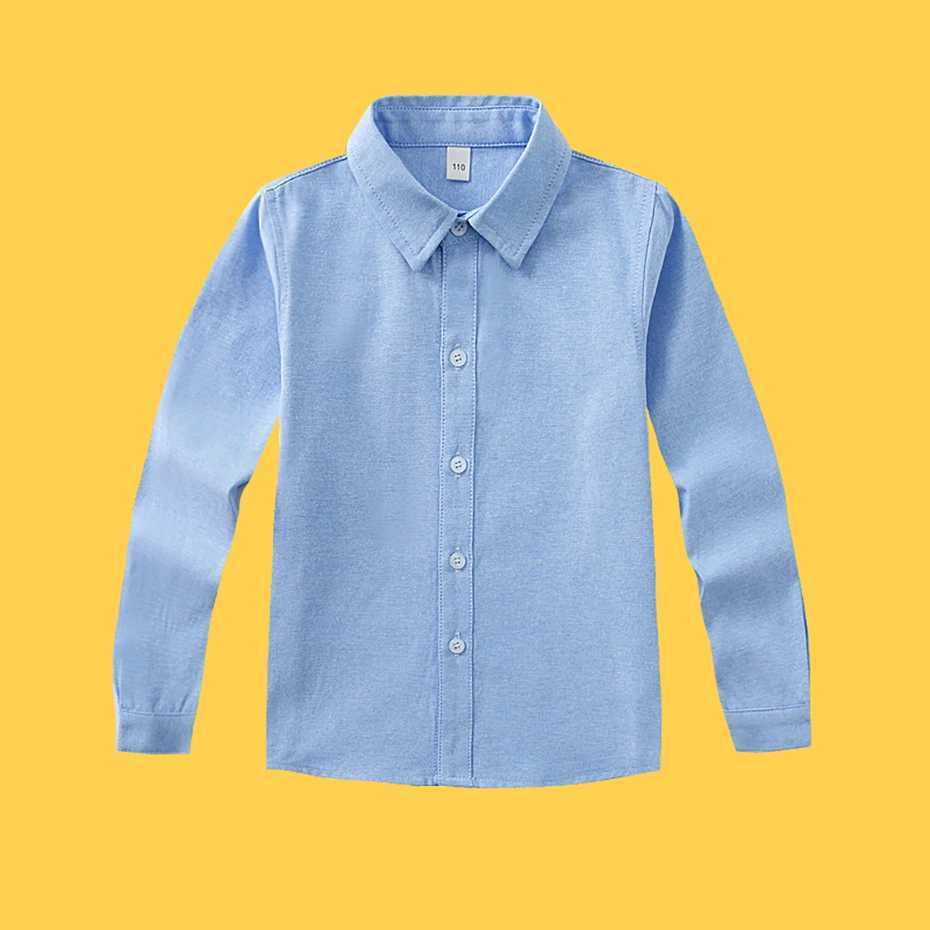 Boys Shirt Solid Color Boys Shirt Casual Style Shirt Boys Spring and Autumn Clothing Boys 6 8 10 12 14W240729