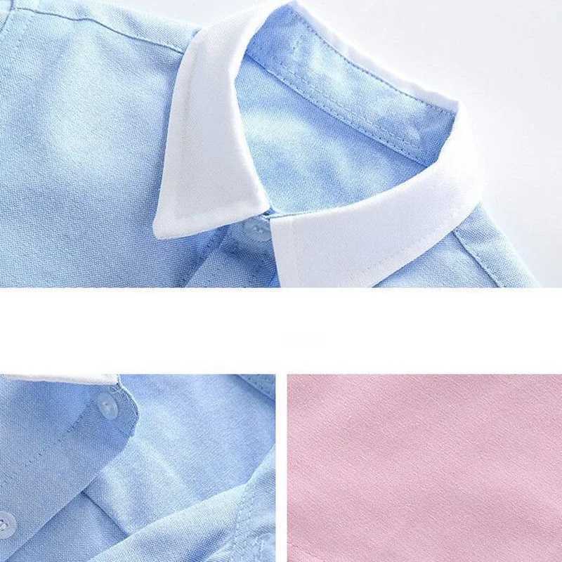 2-16 year old childrens party shirt baby clothing school uniform boys shirt blue patch work long sleeved shirt childrens topW240729