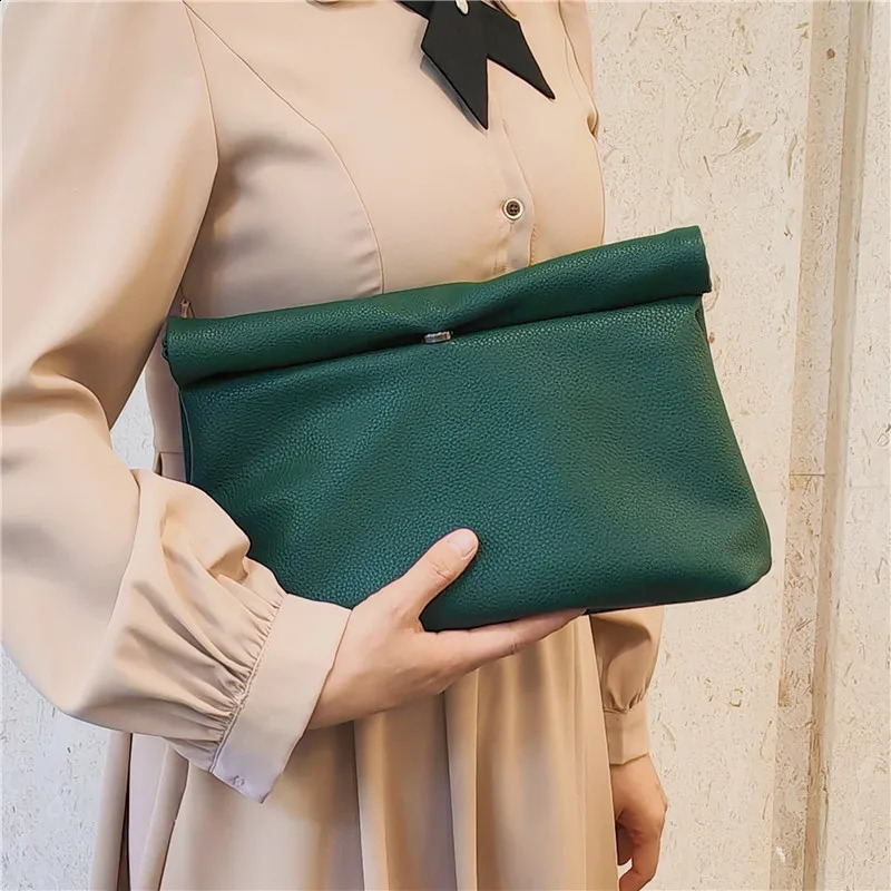 Personality lazy casual Women Clutches soft PU leather Lady evening bags Trend party girl Envelope Bag Phone Laptop Bags 240729