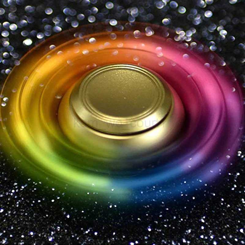 Metal Fidget Spinner Adults Kids Novelty Gift Anti Stress Anxiety Toys Handspinner Decompression Rainbow Fingertip GyroscopeM240729