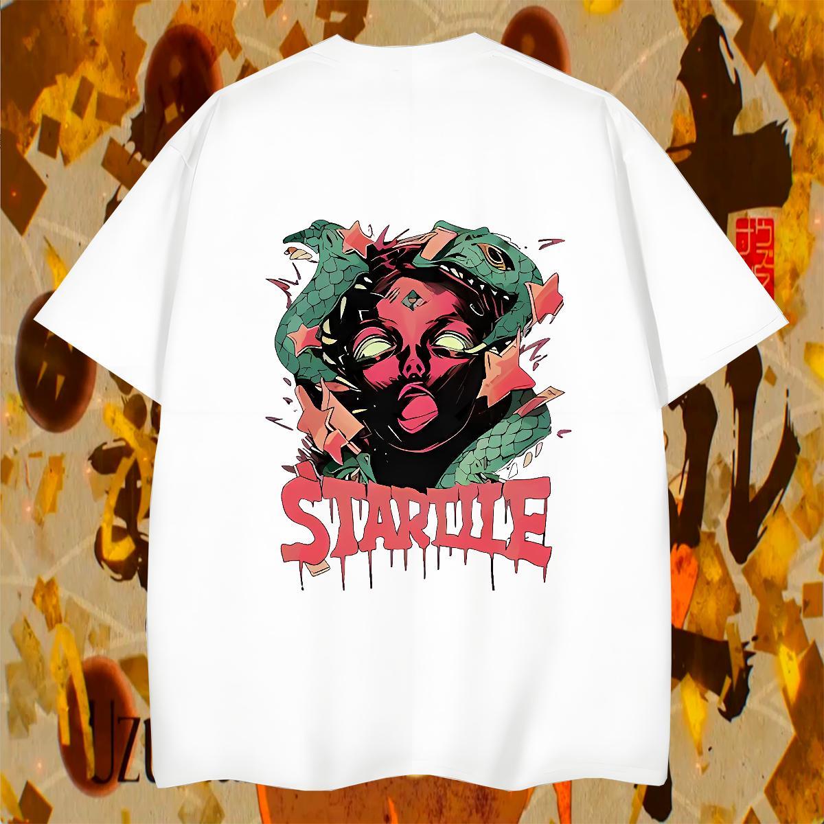 Popular Tshirts 100% Cotton 230g Daily Wear snake Customized Short Sleeve O-Neck Wholesale T-Shirts for Men Tops