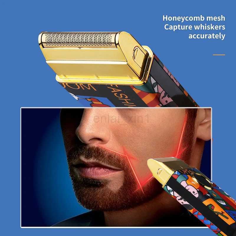 Kemei Uno Cordless Single Foil Shaver StyleCraft Graffiti Professional Lithium ion Razor Super Close Cutting WITH NO IRRITATIONY240729