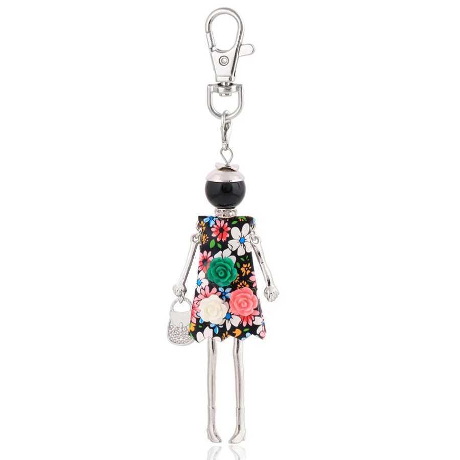 Fashion Women Keychain New Statement Charm Metal Key Chain for Lady Jewelry Cute Gift Female Trendy Bag Pendant WholesaleL240729