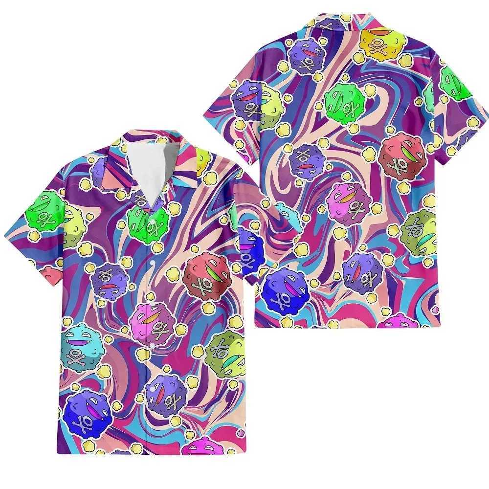 NewChildrens Shirt 3D Fun cartoon Animal Print Childrens Summer Loose Beach Short sleeved Top Boys and Girls ClothingW240729