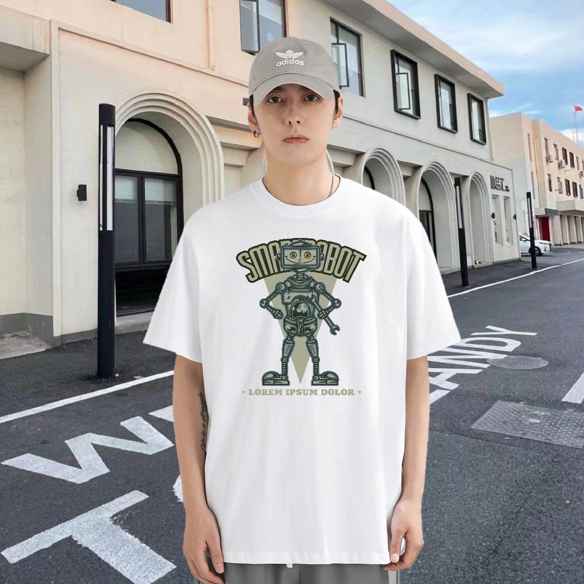 Designer Men Tshirts 230g Cotton Casual Daily Wear ET Custom Print Plus Size Breathable Wholesale T-Shirts Clothes