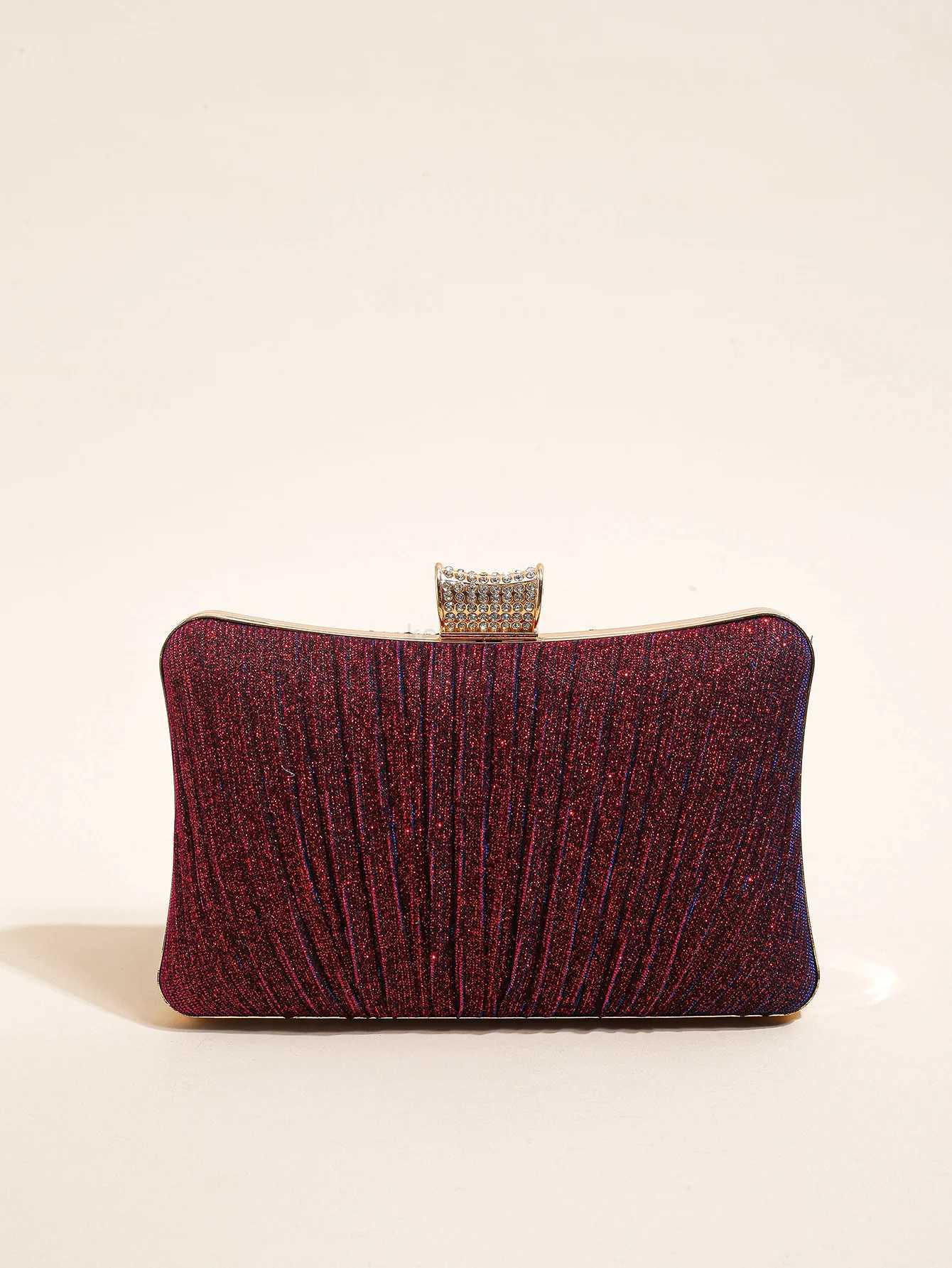 Sparkling Clutch Purses Bride and Bridesmaid Handbag Elegant Detachable Chain Evening Bag for Women Club PartyXJ240729