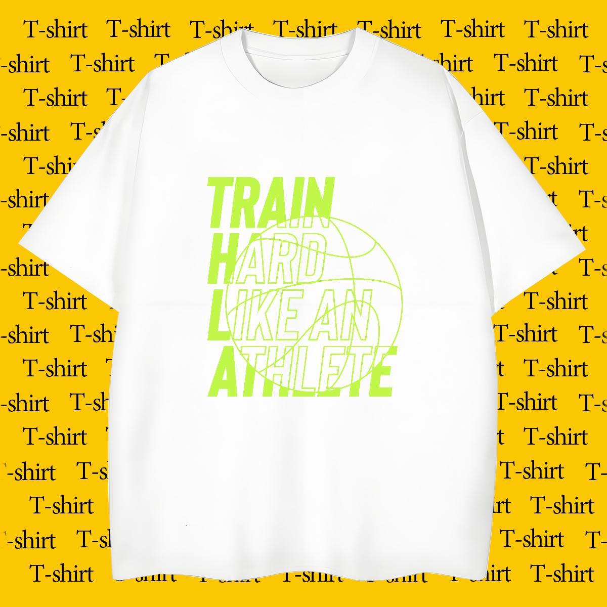 Classic Men Tshirts 100% Cotton 230g Hip Hop Street letter Plus Size Custom Breathable Fashion T shirt Tops