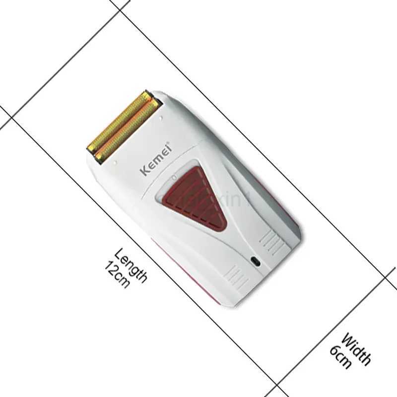 Kemei Rechargeable Hair Electric Shaver Beard Electric Razor For Men Bald Head Shaving Machine Foil Titanium Cordless ShaperY240729