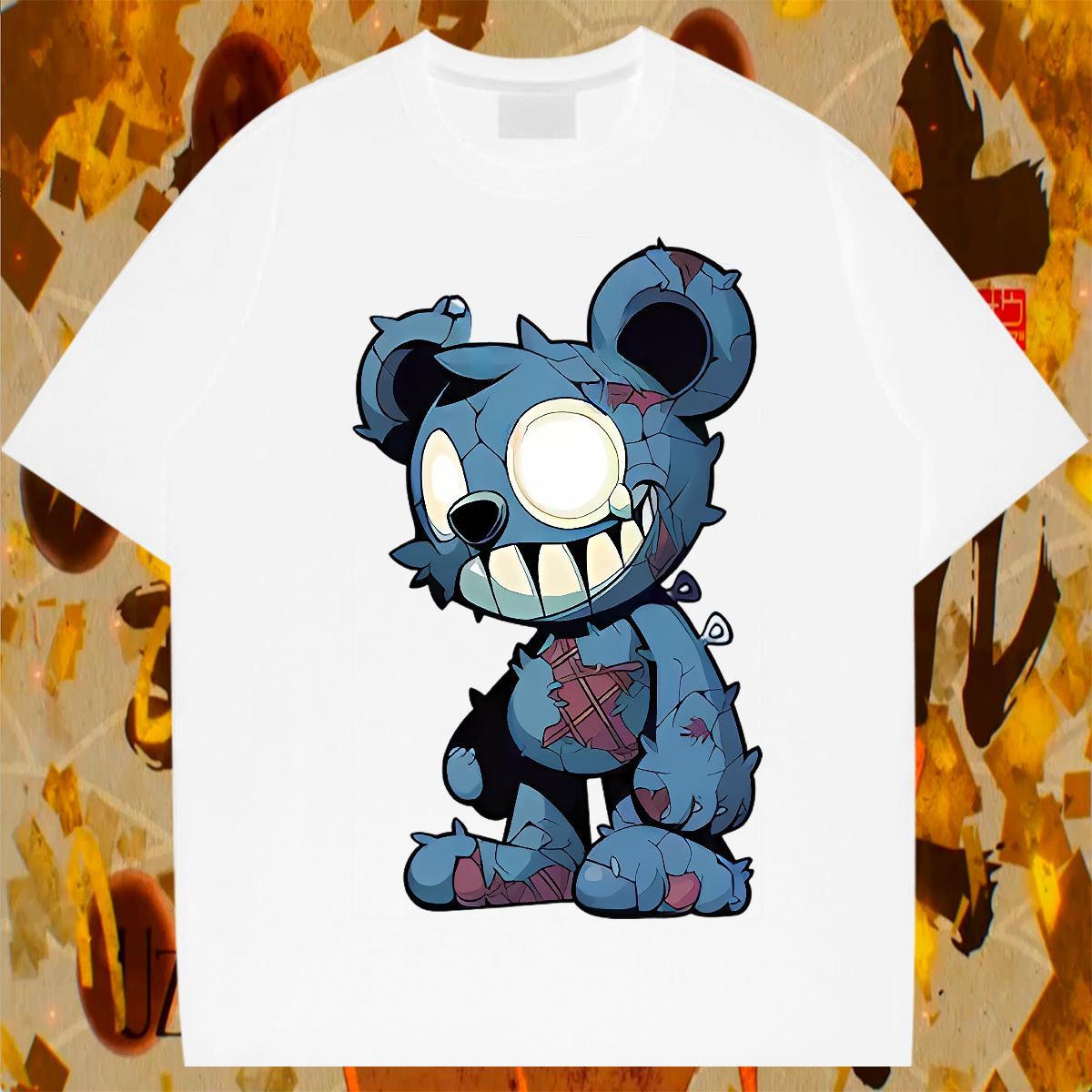 Comfortable Mens Tshirts 230g 100% Cotton Street Wear bear DIY Breathable Classic Casual Mens T Shirts Top Tees