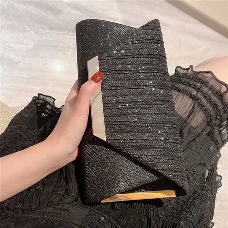 Women Exquisite Evening Bag Party Banquet Glitter Purse Lady Elegant Wedding Clutches Handbag Female Cocktail Chain ShoulderXJ240729