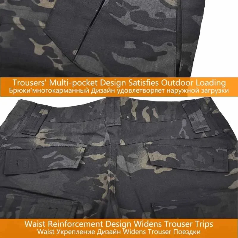 Camo Tactical Uniform Airsoft Ripstop Suit Multi Pocket Suits Hunting Pants Men Trainning Shirts Airsoft Paintball Clothes Sets 260518BJ - view 7