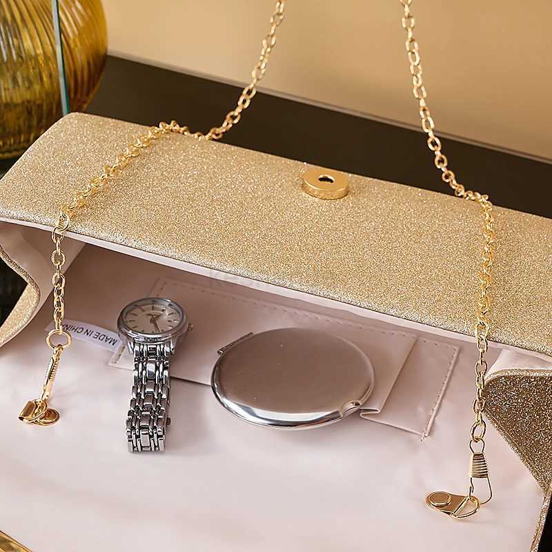 New style synthetic leather clutch bag party evening bags fashion womens purse mobile phone handbags chain shoulder bagXJ240729