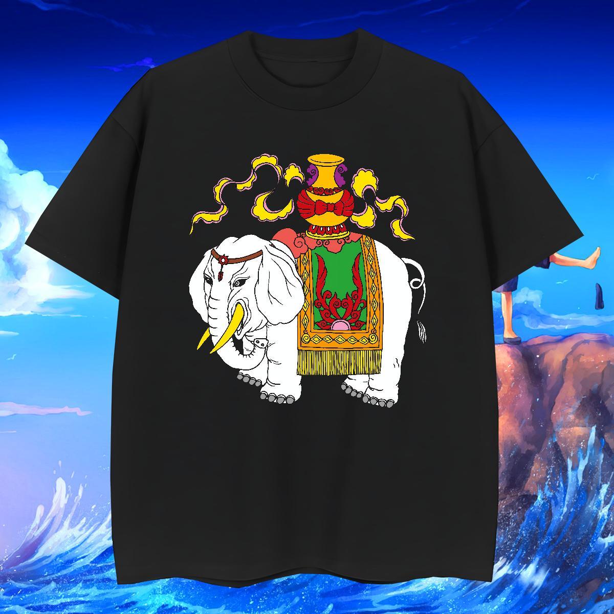 Designer Men Tops Tees 230g 100% Cotton Summer Casual elephant Skull O Neck Short Sleeves DIY Man T Shirts Clothings