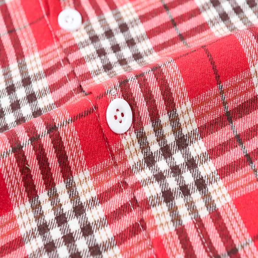Joker Plaid striped shirt multi colored casual girl cute western doll collar long sleeved shirtW240729