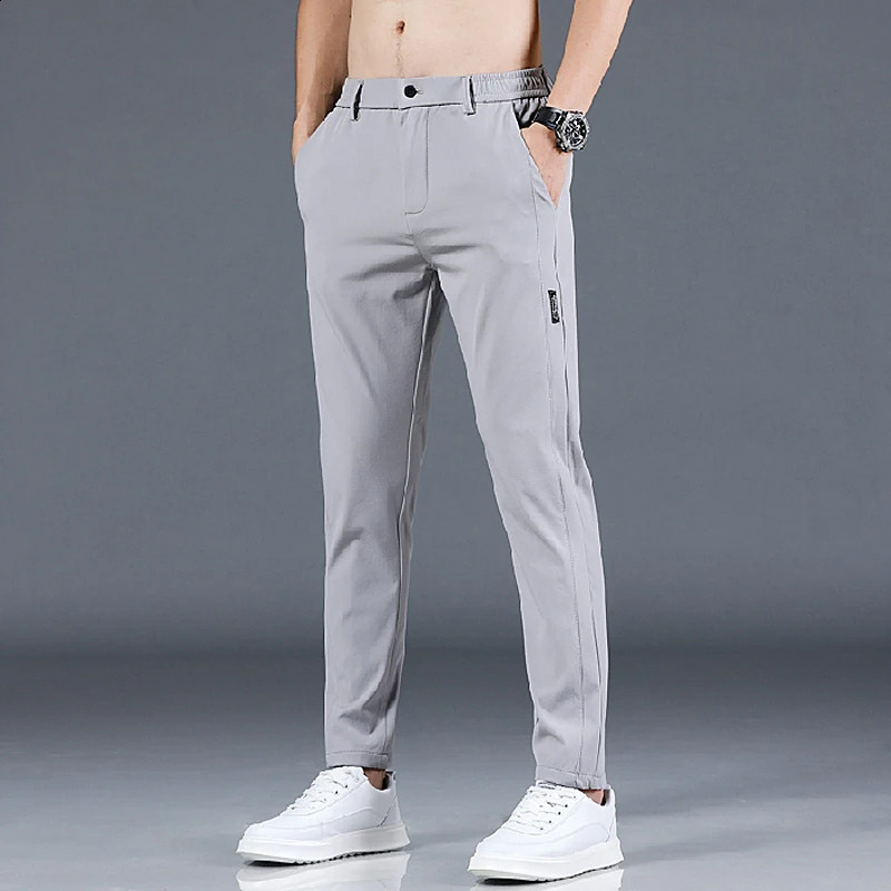 Spring and Autumn Mens Golf Slim Fit Pants High Quality Elastic Fashion Trend Versatile Casual Breathable Pants Three Colors 240729