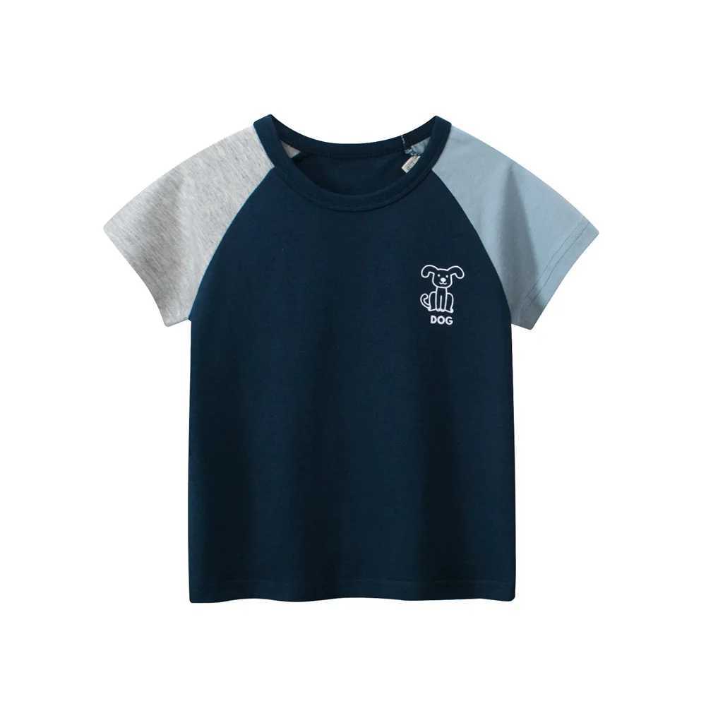 T-shirts 1-9T Toddler Kid Baby Boy Clothes Summer Infant T Shirt Cotton Dog Print Tshirt Childrens Basic Tee Top OutfitL24729