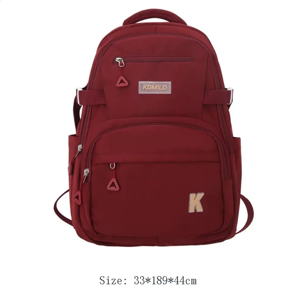 Canvas Backpack Student Schoolbag Large Capacity Outdoor Backpacks rens Bags Thin Light Fashion Shoulder Bag 240813
