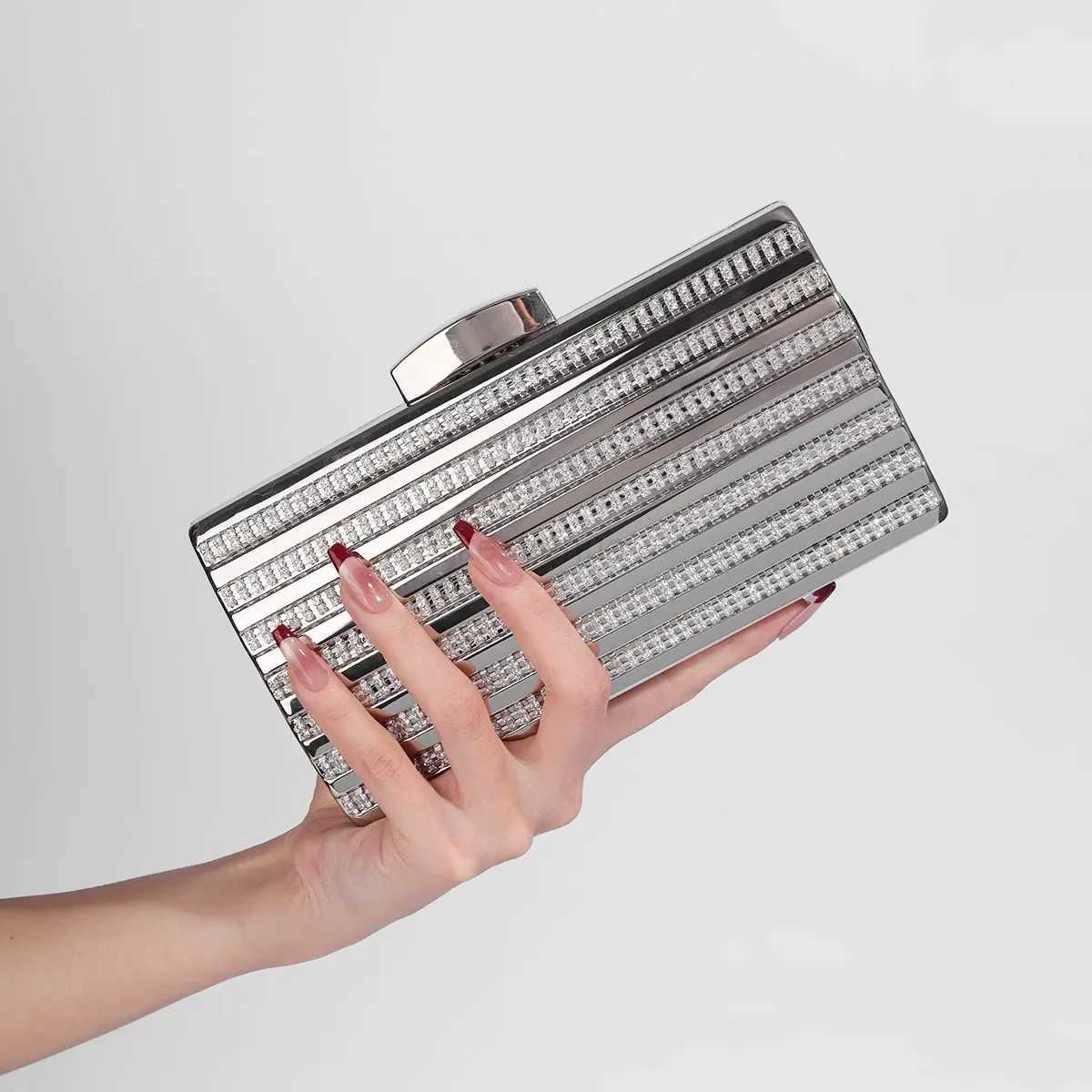 Women Clutches Evening Bags Geometry Rhinestone Acrylic Purses and Handbags Shoulder Crossbody Bag Formal Wedding Prom PartyXJ240729