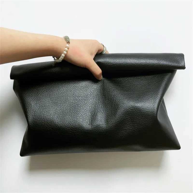 Women Clutch bag soft pu leather Lady evening bags Trend party girl Envelope Bag Large capacity Clutches purse blackXJ240729
