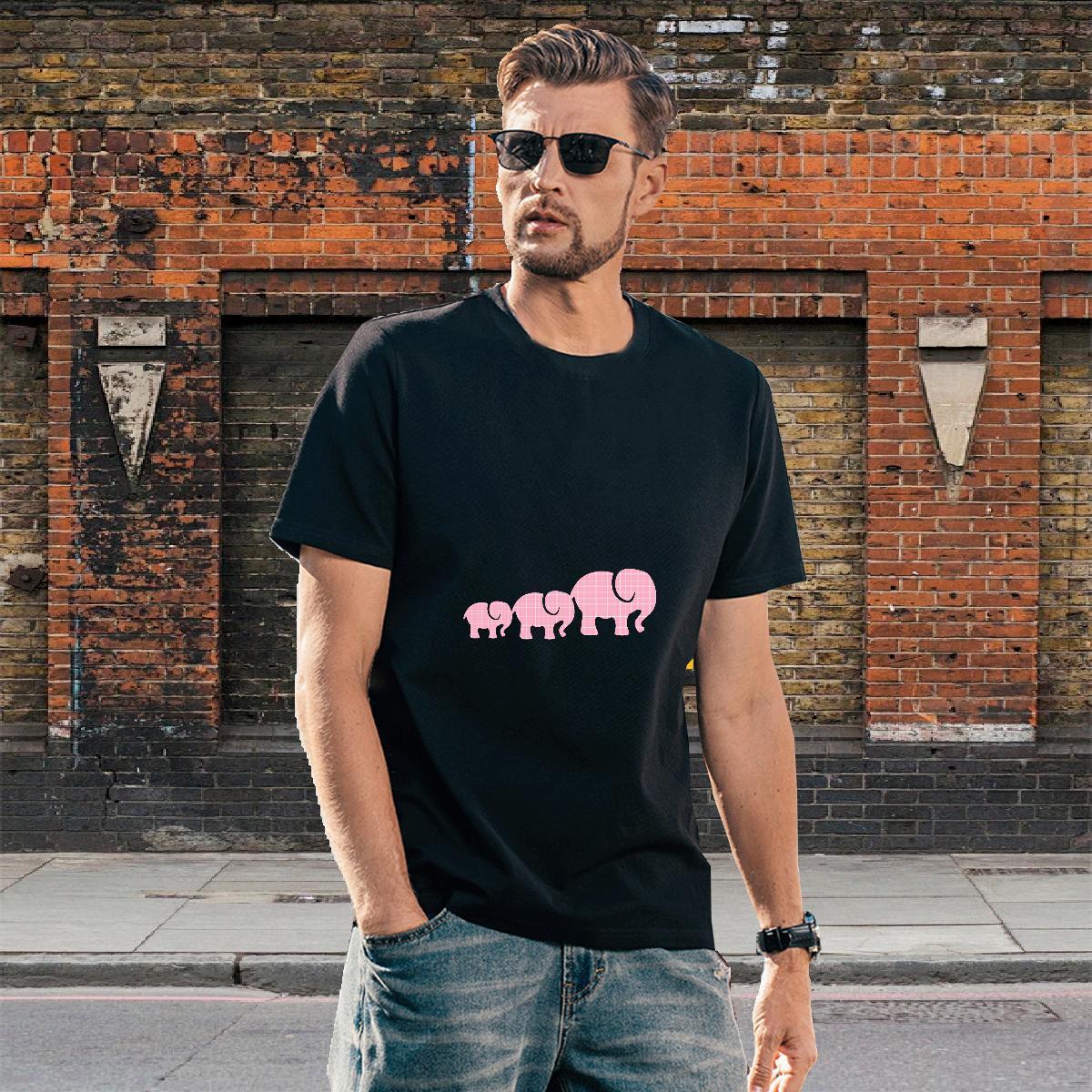Cool Design Tshirt for Man Woman 230g 100% Cotton Anime Printing Street Elephant Custom Print Oversized Breathable Crew Neck Designer Mens T Shirts To