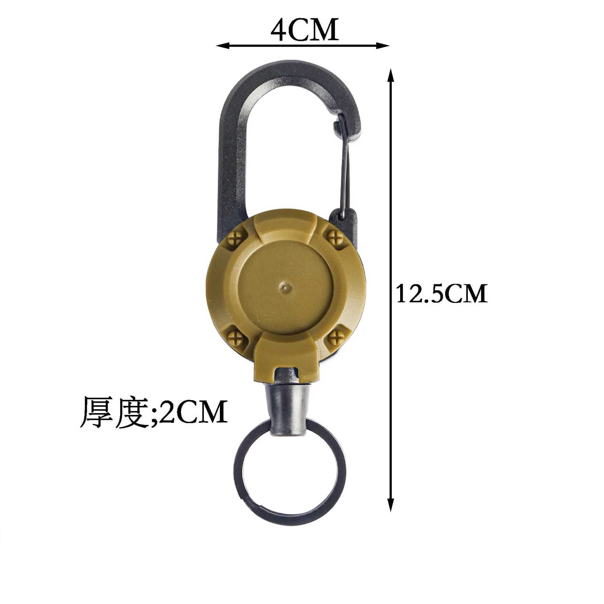 1Pcs Anti-theft Metal Easy-to-pull Buckle Rope Elastic Keychain Sporty Retractable Key Ring Anti Lost Yoyo Ski Pass ID CardL240729