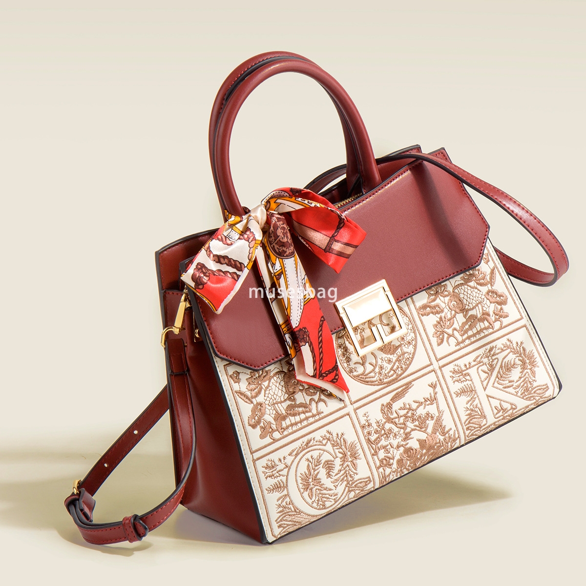 New senior sense send mother embroidery bridal red wedding mother bag senior sense mother-in-law handbag crossbody