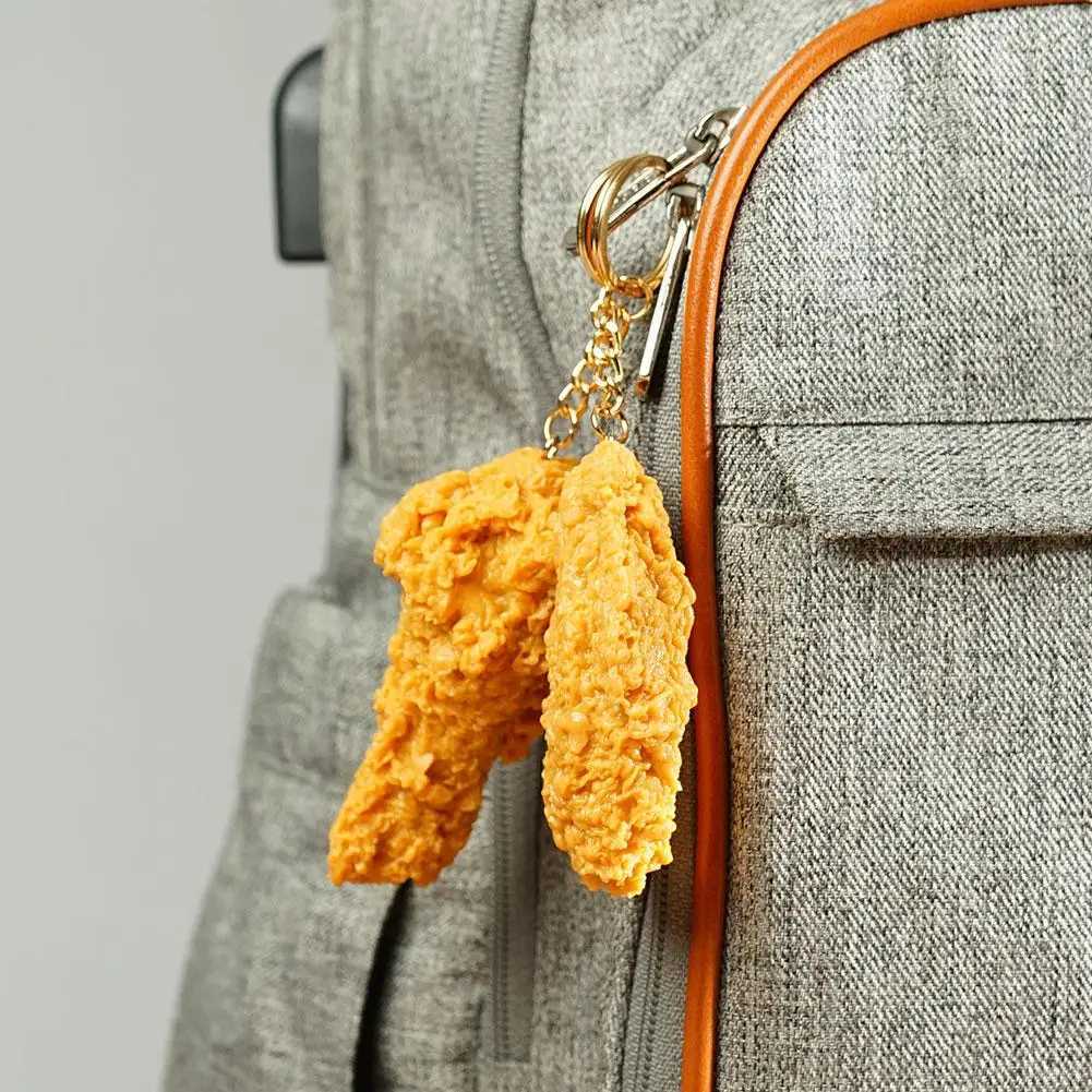 Fried Chicken Simulation Food Keychain French Fries Chicken Nuggets Key Chain For Friend Gift Fashion Creative Food PendantL240729