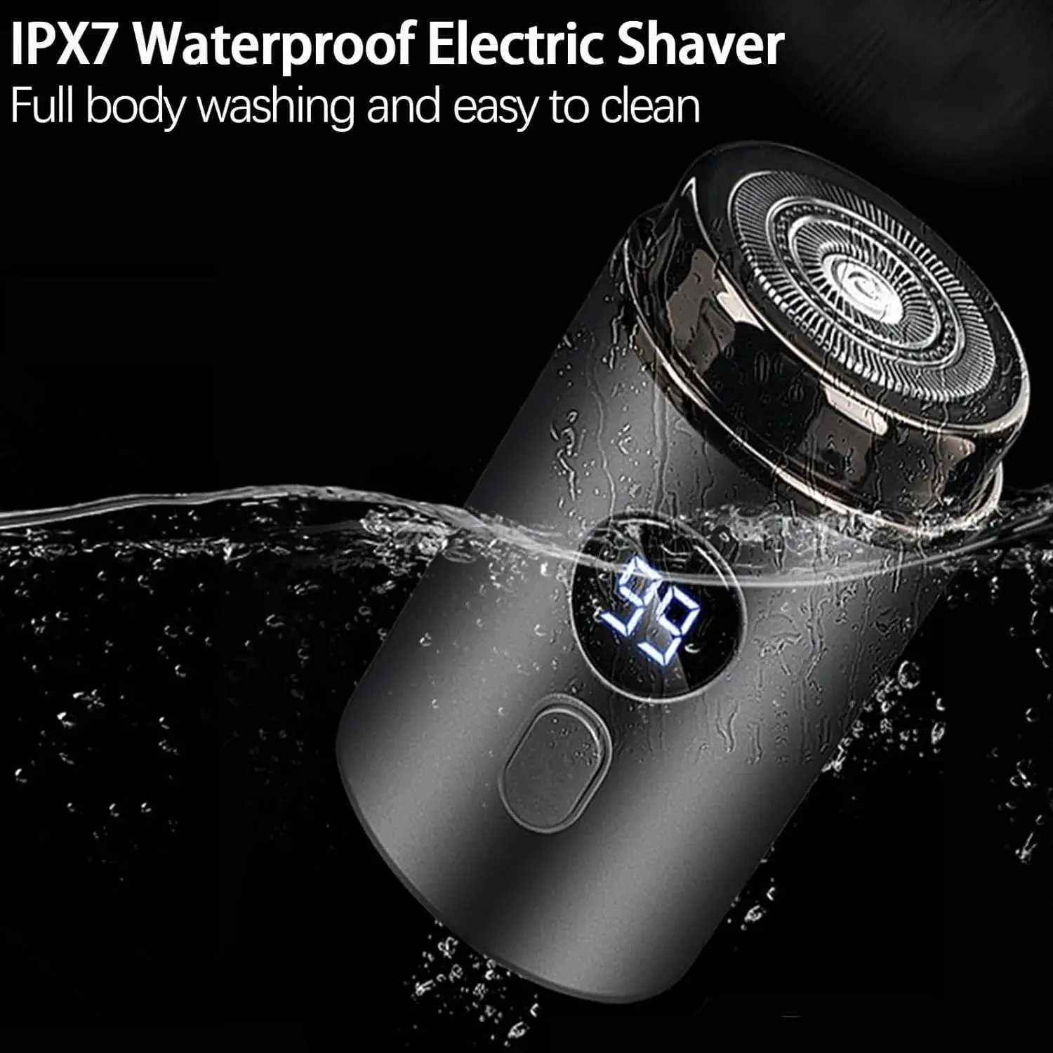 Electric Shaver for Men Beard Trimmer with Digital Display Low Noise Portable Mini RazorFor Daily Travel Outgoing UseY240729